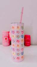 Load image into Gallery viewer, Conversation hearts sublimation tumbler
