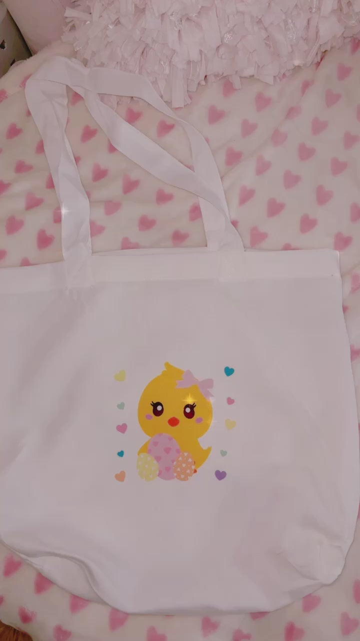 Easter chick tote