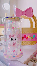 Load and play video in Gallery viewer, GLAM Easter bunny snowglobe glass can
