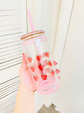 Load image into Gallery viewer, Strawberry snowglobe glass can
