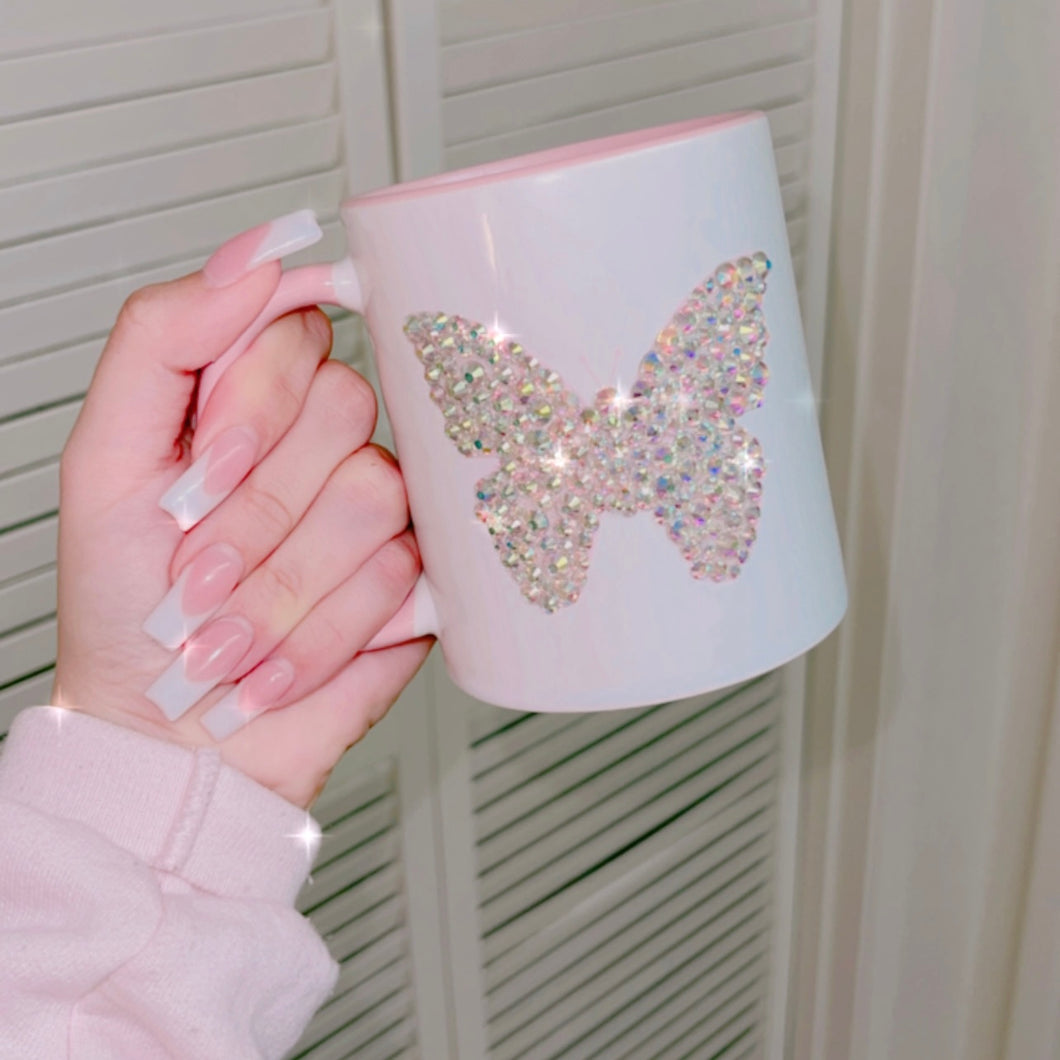 Butterfly bling mug