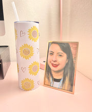 Load image into Gallery viewer, Erika’s sunflower tumbler
